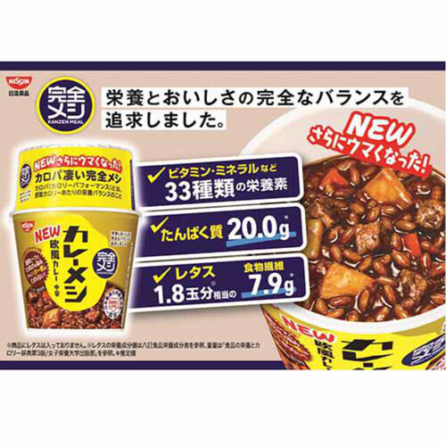 日清食品 完全メシ カレーメシ 欧風カレー 中辛 119g