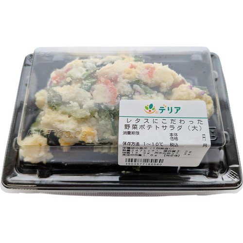 デリア食品 レタスにこだわった野菜ポテトサラダ 大 1パック(180g)
