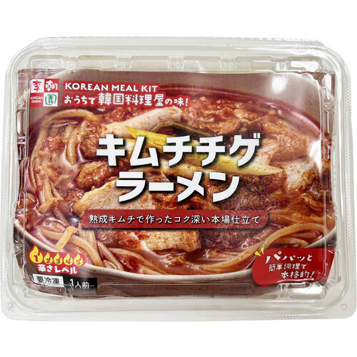 冷凍】李朝園 ミールキット キムチチゲラーメン 1人前 Green Beans