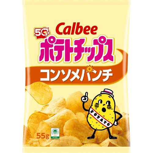 カルビー ポテトチップスコンソメパンチ 55g