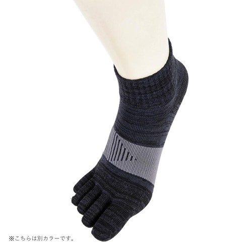 アディダス adidas 5本指ショート丈ソックス 滑り止め付き 消臭 婦人 23-25cm ブラック
