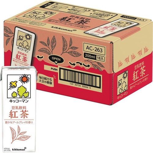 キッコーマン 豆乳飲料 紅茶 1ケース 200ml x 18本