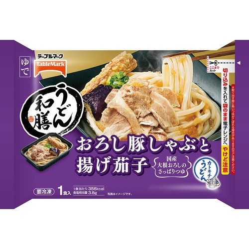 テーブルマーク うどん和膳 おろし豚しゃぶと揚げ茄子【冷凍】 1食入(330g)