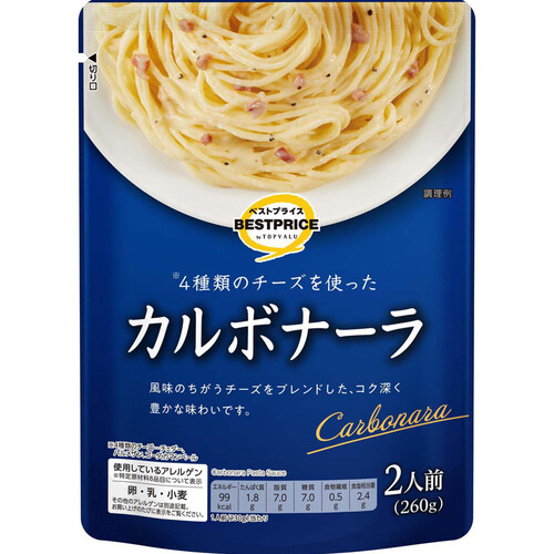 カルボナーラ 260g トップバリュベストプライス Green Beans
