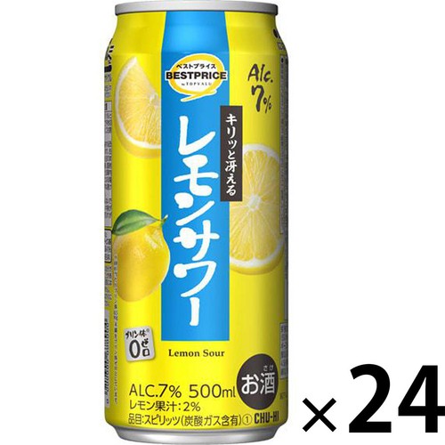 レモンサワー 1ケース 500ml x 24本 トップバリュベストプライス Green