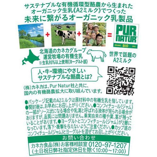カネカ食品 ピュアナチュール オーガニックヨーグルト ストロベリーミックス 100g