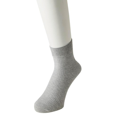 3足よりどり ワッフルショート丈ソックス 紳士 グレー 27-29cm トップバリュ