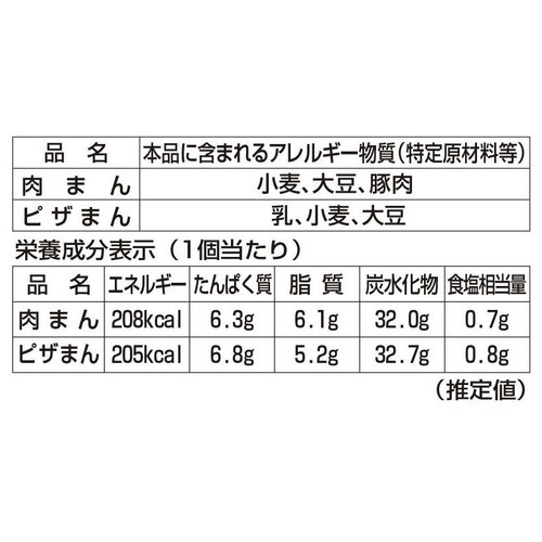 中村屋 肉まんピザまん 6コ入