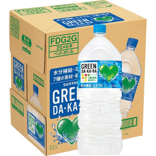 サントリー GREEN DA・KA・RA 1 ケース 2000ml x 6本