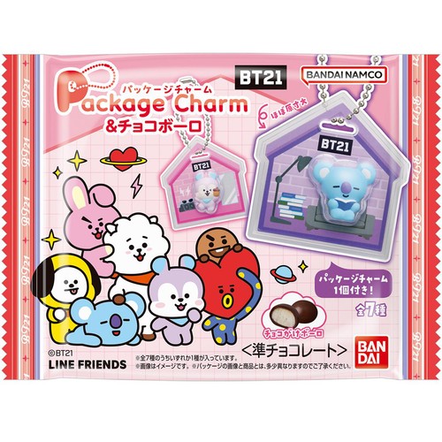 バンダイ BT21 パッケージチャーム&チョコボーロ 18g Green Beans