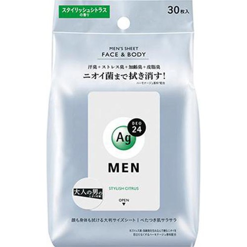ファイントゥデイ エージー24メン メンズシート フェイス&ボディ (スタイリッシュシトラス) 30枚入