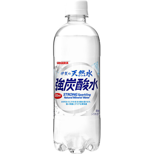 サンガリア 伊賀の天然水 強炭酸水 500ml