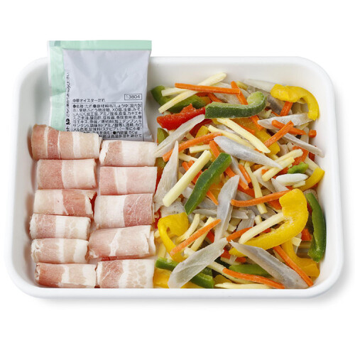 【冷凍】 豚バラ肉とたっぷり野菜のオイスターソース炒め 300g