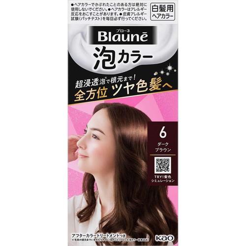 花王 ブローネ 泡カラー 6 ダークブラウン 100ml + 8g Green Beans