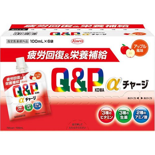 コーワ 【指定医薬部外品】キューピーコーワαチャージ アップル風味  100ml x 6個