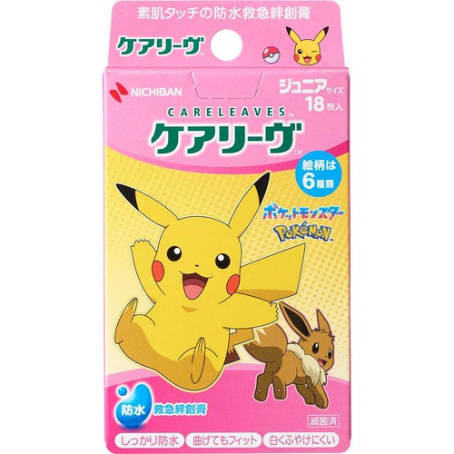 ニチバン ケアリーヴ ポケットモンスター ピンク ジュニアサイズ18枚