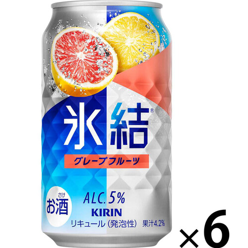 【5%】 キリン 氷結グレープフルーツ 350ml x 6本