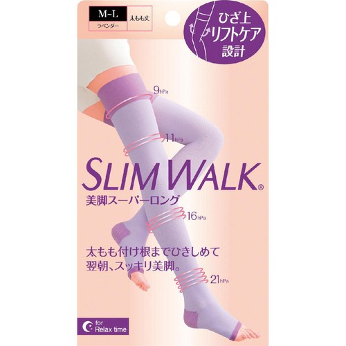 【お取り寄せ商品】 ピップ スリムウォーク 美脚スーパーロング ラベンダー M-L