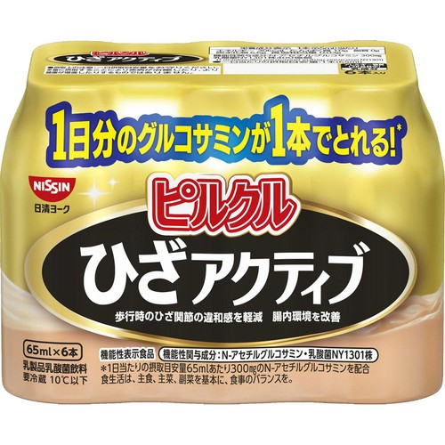 ⭕️ピルクル⭕️ 日清ヨーク ピルクルひざアクティブ 65ml x 6本 Green Beans
