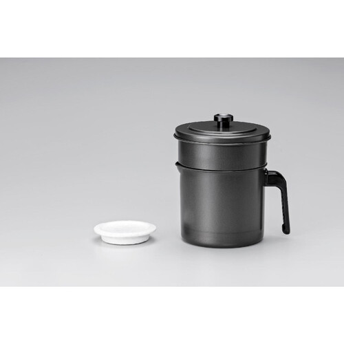 高木金属工業 オイルポット 活性炭油ろ過ポット0.9L フッ素コート 日本