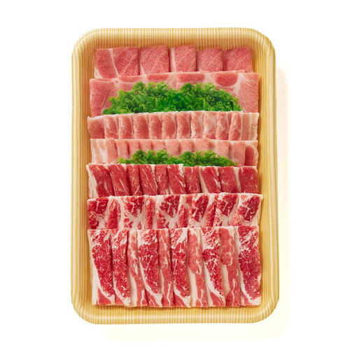 【冷凍】 牛・豚焼肉セット3種盛 600g