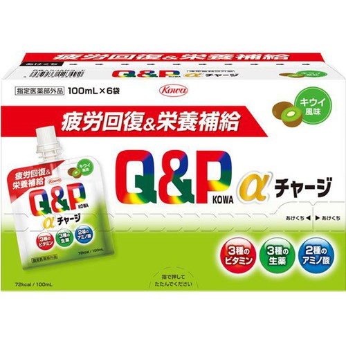 コーワ 【指定医薬部外品】キューピーコーワαチャージ キウイ風味 100ml x 6個
