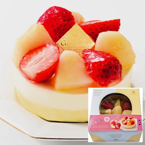 ル・カレン BOX 桃と苺のチーズケーキ【冷凍】 1個