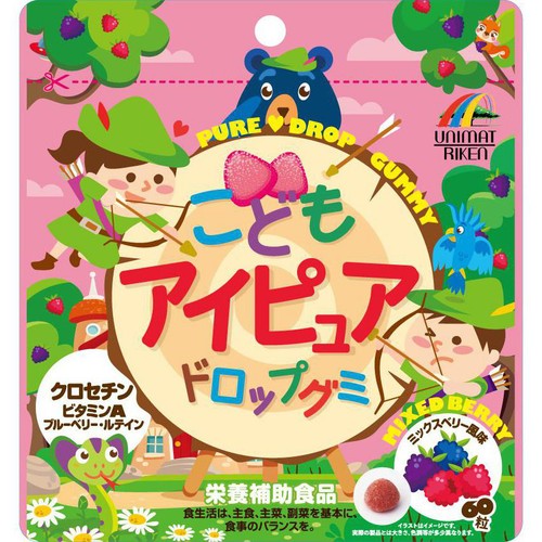 ユニマットリケン こどもアイピュアドロップグミ 60粒