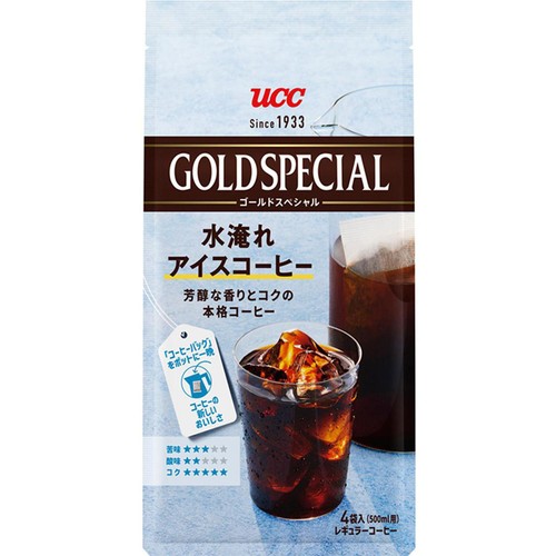 UCC上島珈琲 ゴールドスペシャル コーヒーバッグ 水淹れアイスコーヒー 30g x 4袋