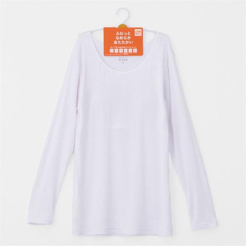 PEACE FIT(ピースフィット)WARM カップ付きシャツ 9分袖 女の子 ブラック 140cm トップバリュ