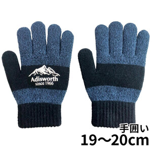 Adisworth ニット五指手袋 ネイビー Green Beans | グリーンビーンズ