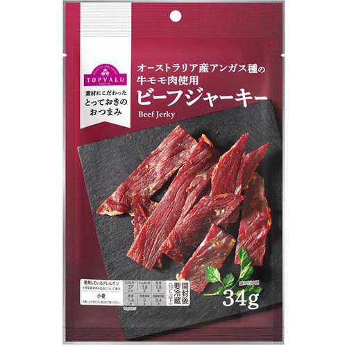 アンガス種牛肉を使用したビーフジャーキー 34g トップバリュ
