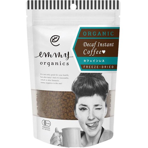 emmy organics オーガニックインスタントコーヒー カフェインレス 50g