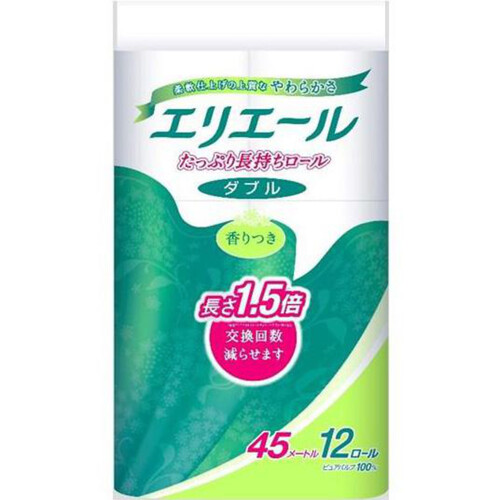 大王製紙 エリエール トイレットペーパー 12ロール ナガモチ 45m ダブル