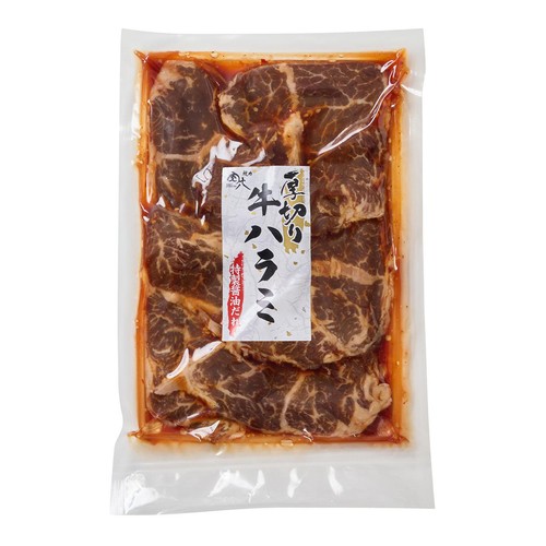 【冷凍】 厚切り牛ハラミ 味付焼肉用 200g