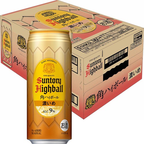 9%】 サントリー 角ハイボール濃いめ 1ケース 500ml x 24本 Green
