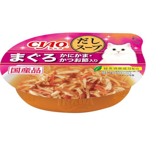 【ペット用】 いなば CIAO だしスープ まぐろ かにかま・かつお節入り 60g