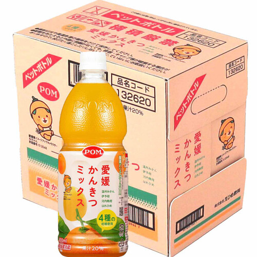 えひめ飲料 愛媛かんきつミックス 1ケース 800ml  x 6本