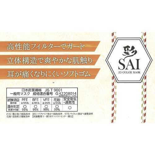 彩 立体マスク バイカラー アソートセット 30枚