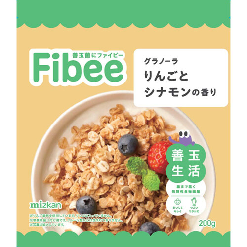 ミツカン Fibee グラノーラ りんごとシナモンの香り 200g Green Beans