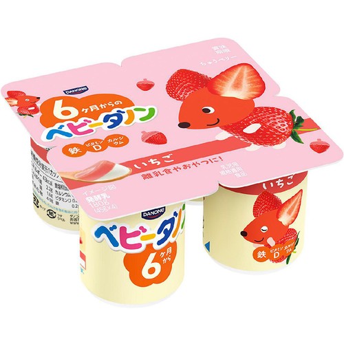 ダノン ベビーダノン ヨーグルト いちご 6ヶ月から 45g x 4個