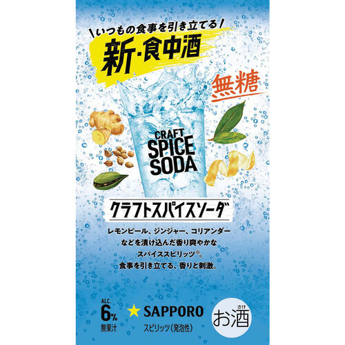 【6%】 サッポロ クラフトスパイスソーダ 500ml