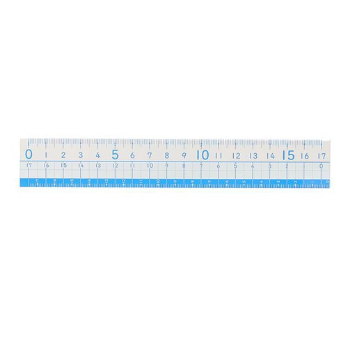 直定規  17cmブルー トップバリュ
