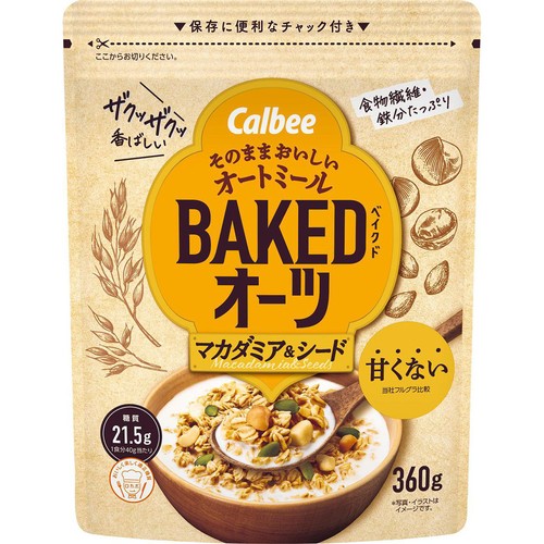 カルビー ベイクドオーツ マカダミア&シード 360g