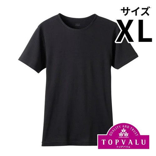 PEACE FIT(ピースフィット) COOL コットン 半袖クルーネックシャツ クロ XL トップバリュ