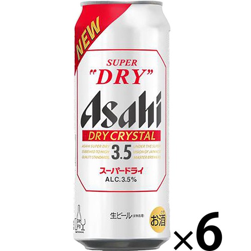 【3.5%】 アサヒ ドライクリスタル 500ml x 6本