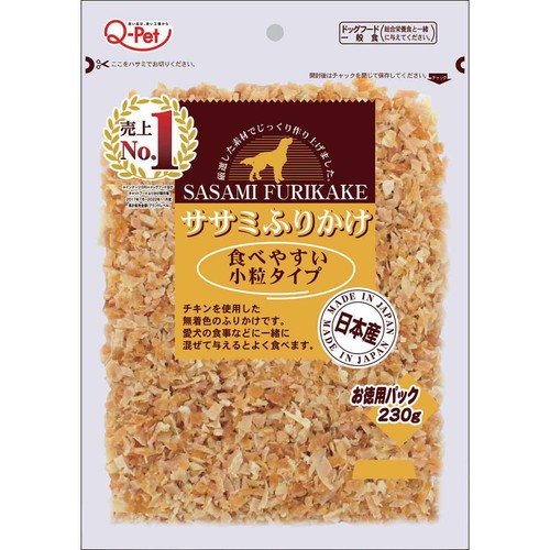 【ペット用】 九州ペットフード 国産お買い得ふりかけ 鶏ささみ 小粒タイプ 230g