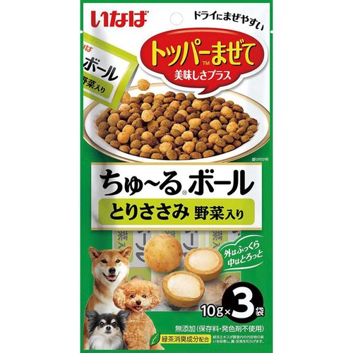 【ペット用】 いなば ちゅーるボール とりささみ 野菜入り 10g x 3袋