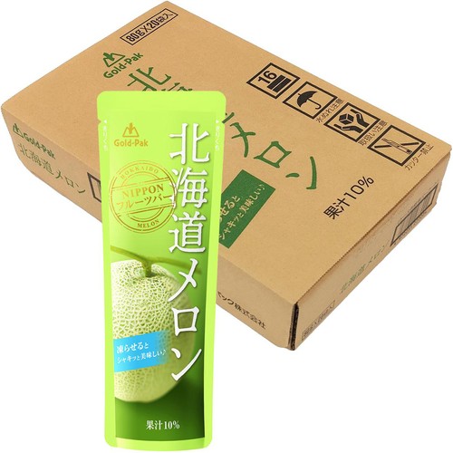 ゴールドパック 北海道メロン 1ケース 80g x 20袋 Green Beans
