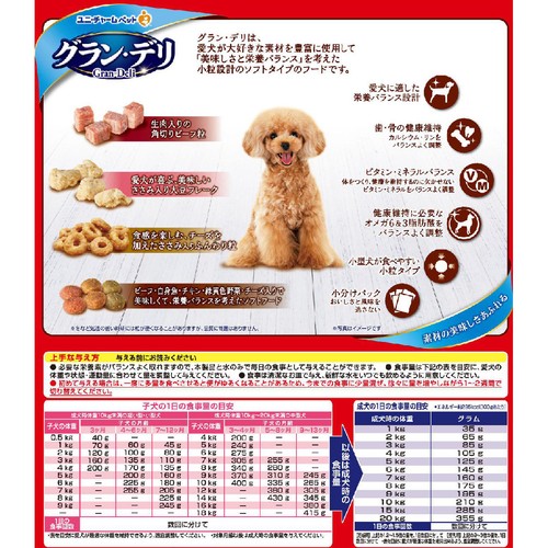 【ペット用】 ユニ・チャーム 【国産】グラン・デリ ふっくら仕立て 白身魚・チキン・緑黄色野菜・チーズ・角切りビーフ粒入り 1.7kg